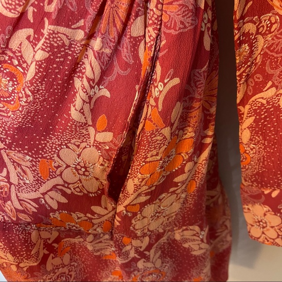 Free People Boho Floral Button Front Mini Dress - Picture 5 of 7